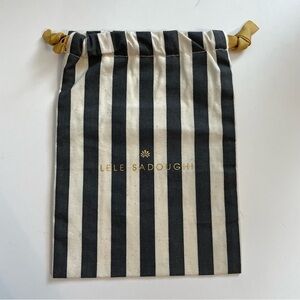 Lele Sadoughi Mini Small Striped Drawstring Dust Bag 7” x 5”